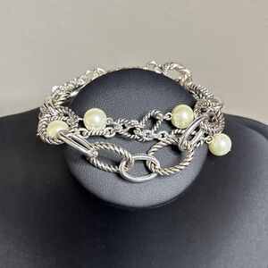Premier Designa Faux Pear Layered Multichain Classy Bracelet Elegant